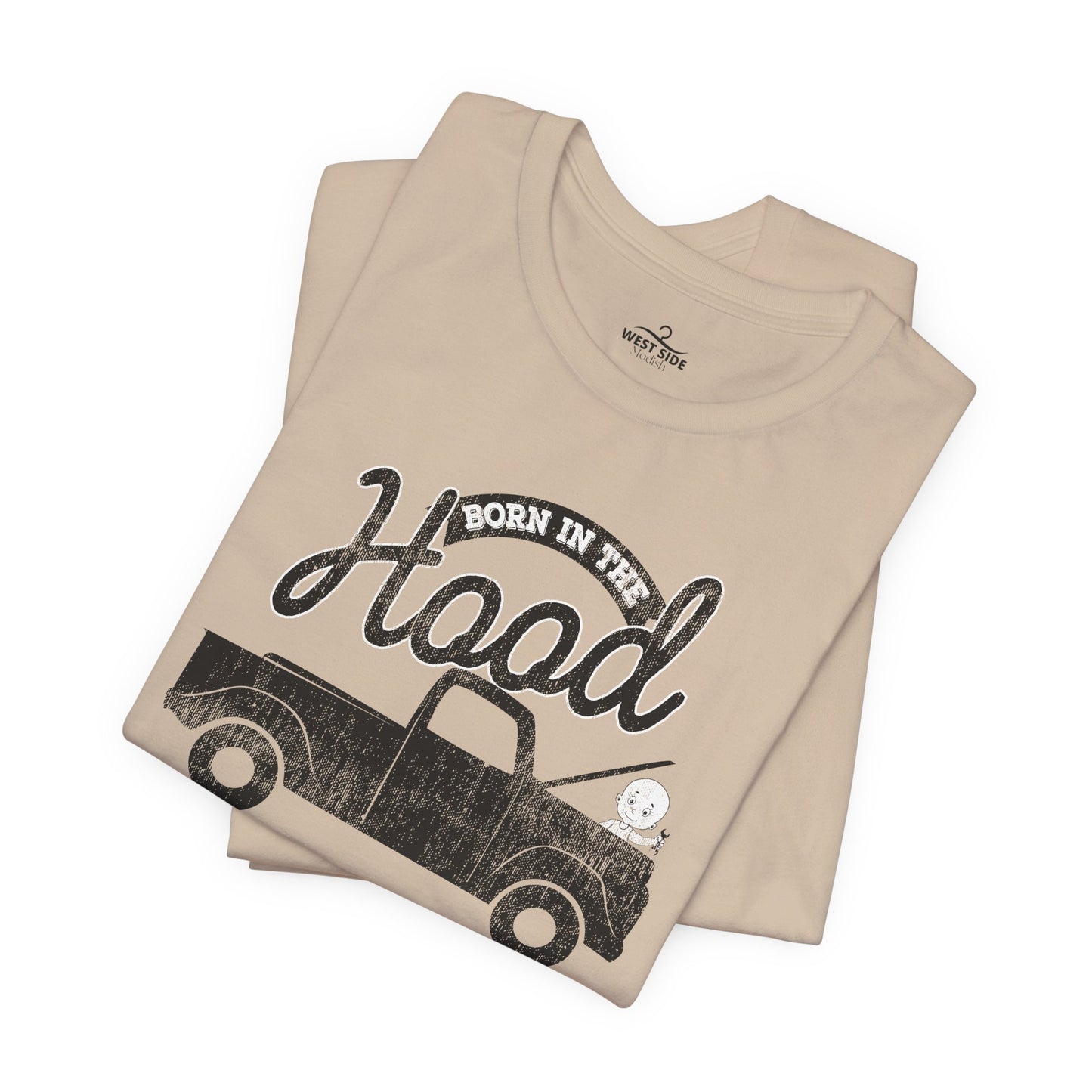 Born in the Hood Mechanics Tee, Unisex Graphic Shirt, Auto Enthusiast Gift, Father's Day Present, Vintage Truck Design