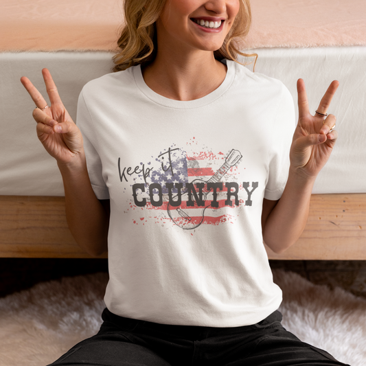 Country Music Tee Shirt - Keep It Country, Real Country Music T-Shirt, Music Shirt, Music Lover Gift