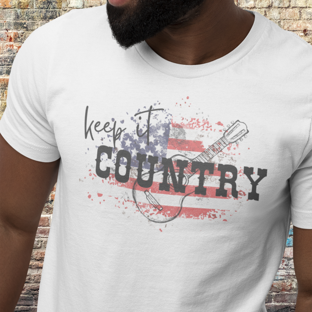 Country Music Tee Shirt - Keep It Country, Real Country Music T-Shirt, Music Shirt, Music Lover Gift