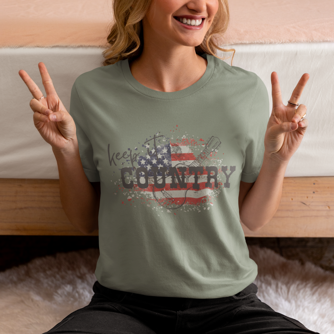 Country Music Tee Shirt - Keep It Country, Real Country Music T-Shirt, Music Shirt, Music Lover Gift