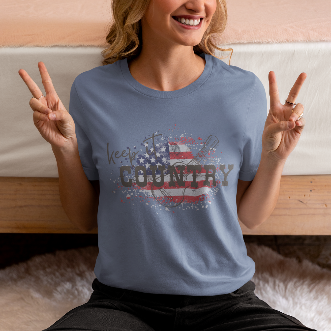 Country Music Tee Shirt - Keep It Country, Real Country Music T-Shirt, Music Shirt, Music Lover Gift