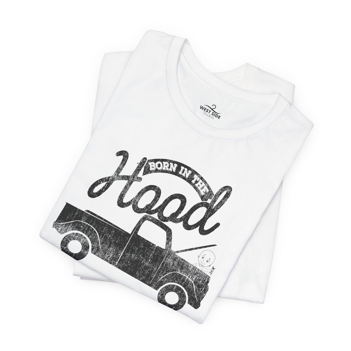 Born in the Hood Mechanics Tee, Unisex Graphic Shirt, Auto Enthusiast Gift, Father's Day Present, Vintage Truck Design