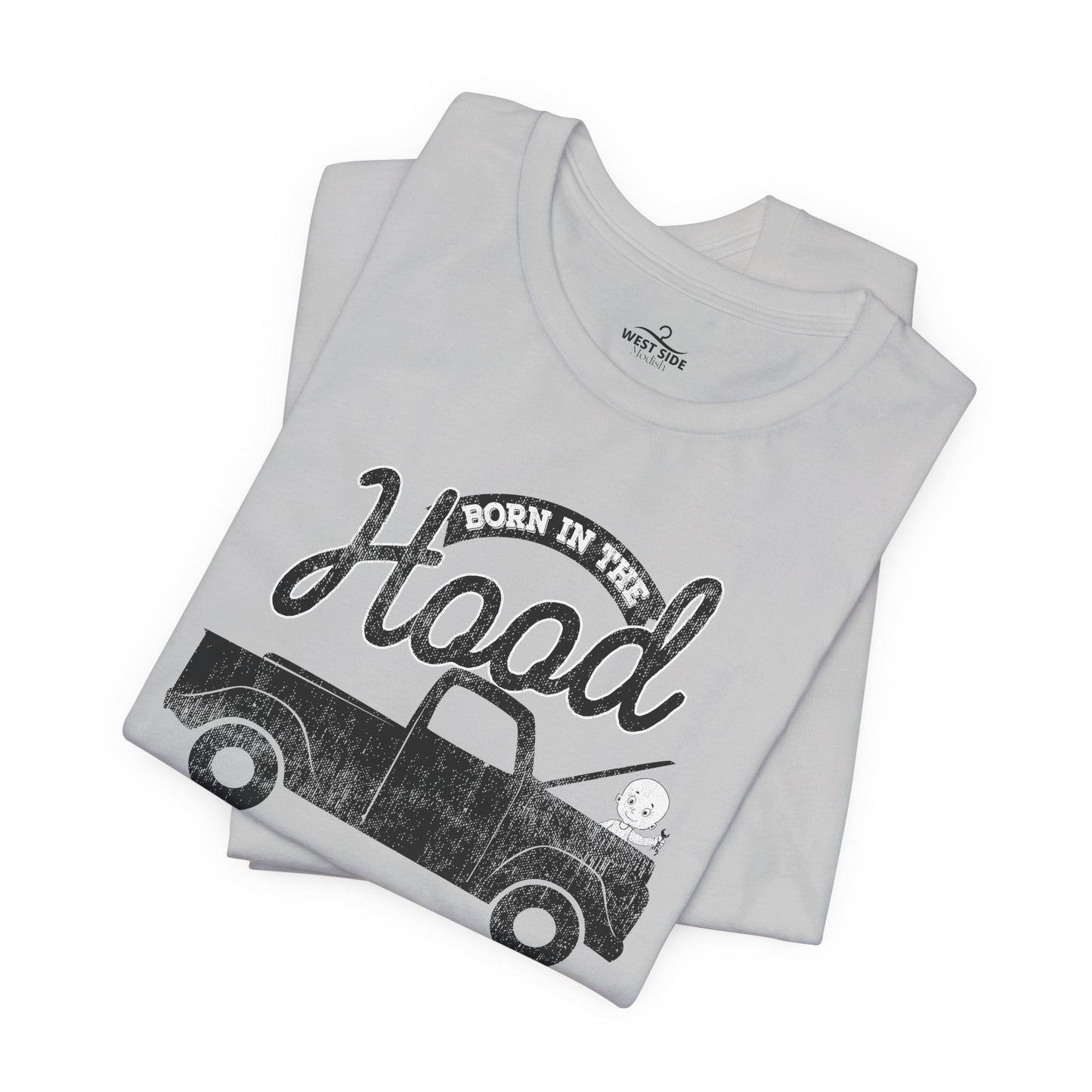 Born in the Hood Mechanics Tee, Unisex Graphic Shirt, Auto Enthusiast Gift, Father's Day Present, Vintage Truck Design